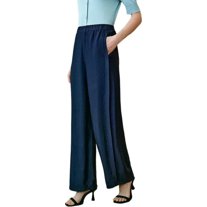 INSUN Casual Pants Women's Navy Blue-3