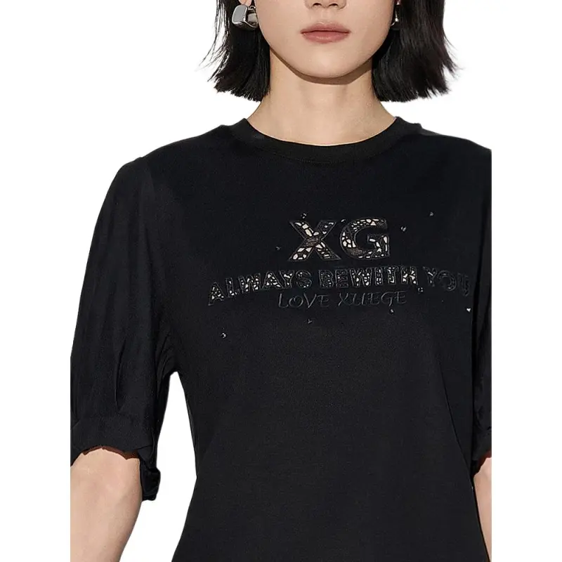 XG T Shirts Women's Black-4