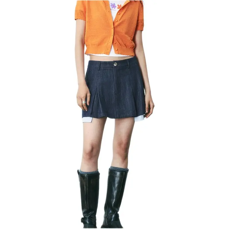 URBAN REVIVO Denim Short Skirts Women's-1