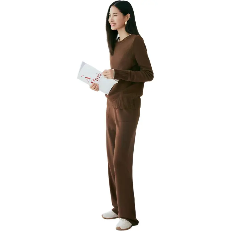 INSUN Casual Pants Women's Camel-5