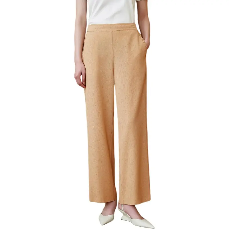 INSUN Casual Pants Women's Medium Yellow-1