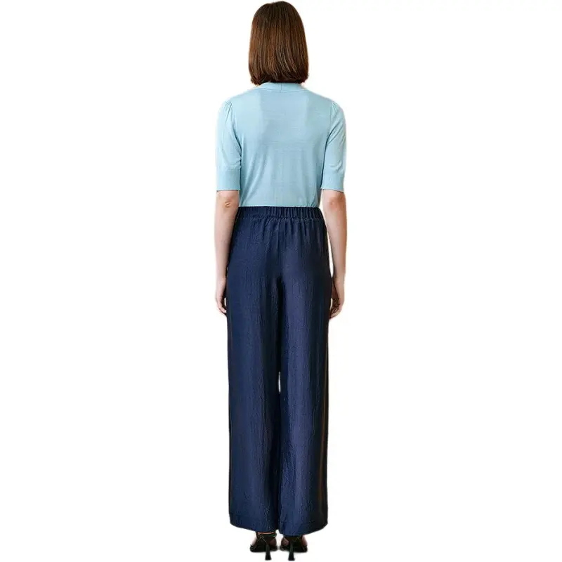 INSUN Casual Pants Women's Navy Blue-5