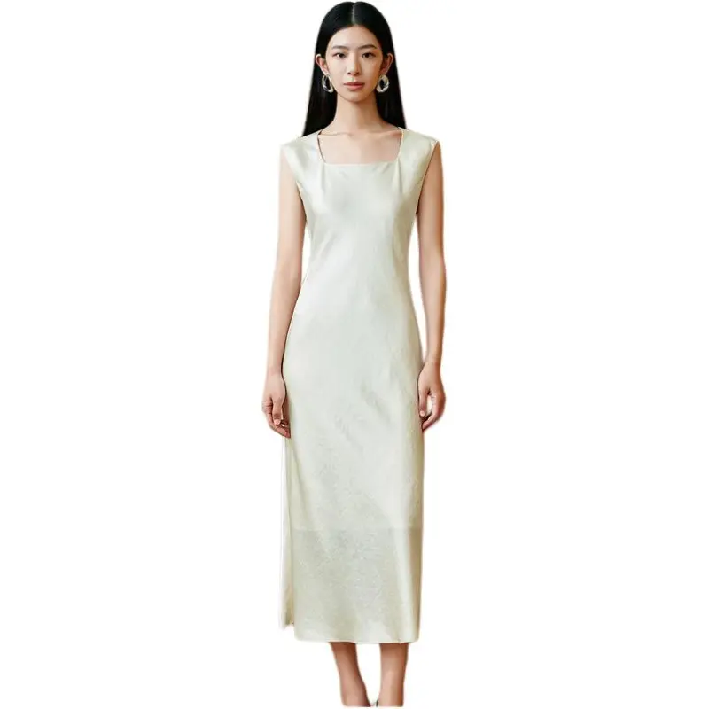INSUN Sleeveless Dresses Women's Cream White-1