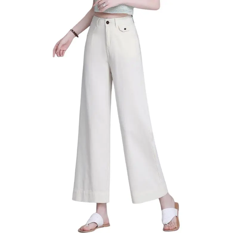 YIRANCHUN Jeans Women's Beige-2