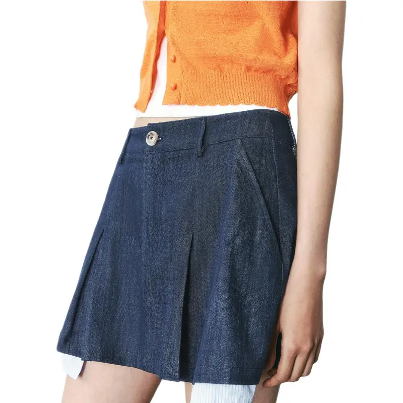 URBAN REVIVO Denim Short Skirts Women's-4