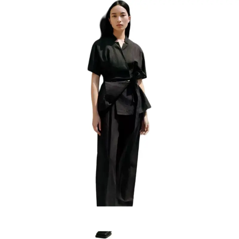 INSUN Shirts Women's Black-1