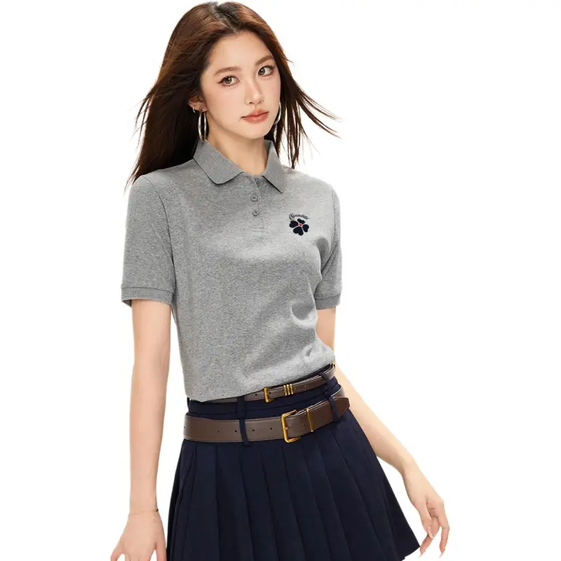  CHOCOOLATE Polo Shirt Women's Gray-1