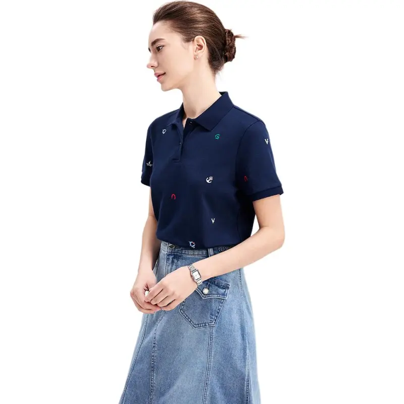 NAVIGARE Polo Shirts Women's Marine Blue-2