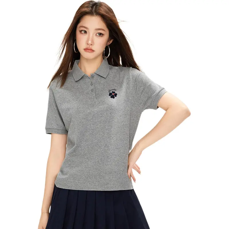  CHOCOOLATE Polo Shirt Women's Gray-2