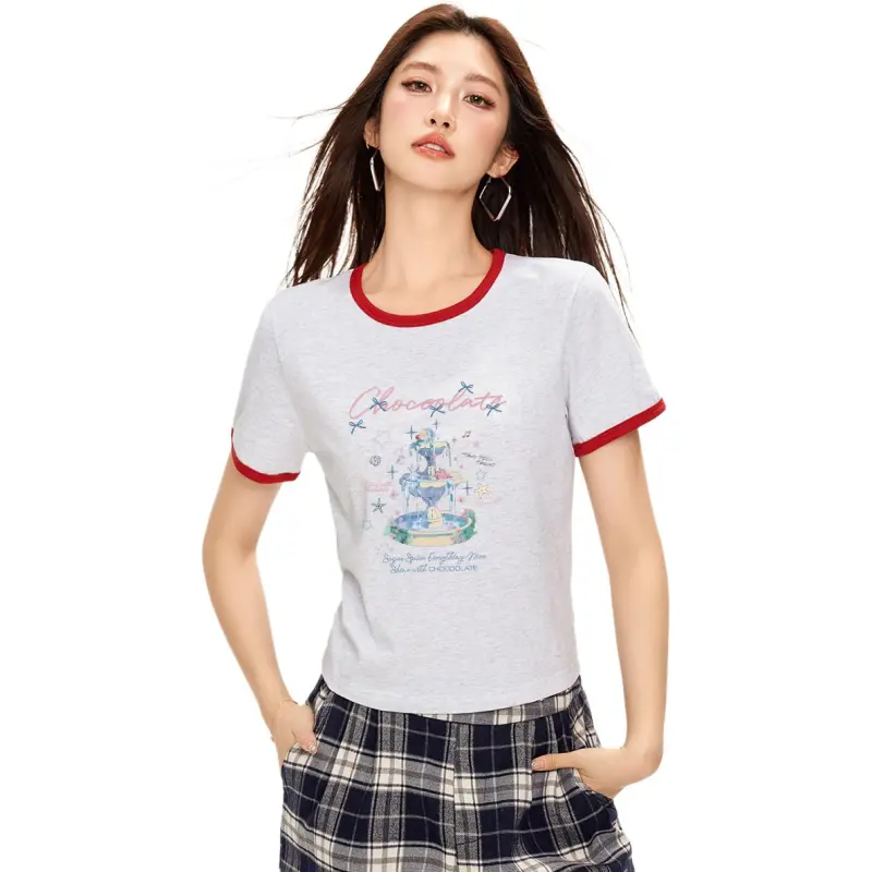  CHOCOOLATE T Shirt Women's Gray-3