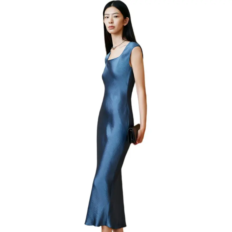 INSUN Sleeveless Dresses Women's Ice Blue-4