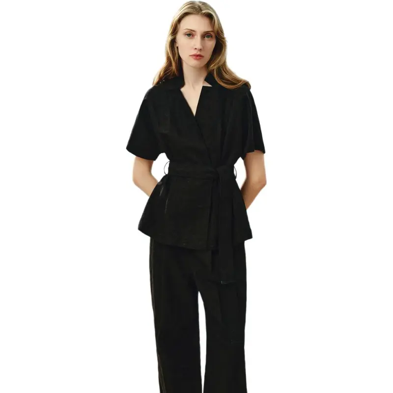 INSUN Shirts Women's Black-4
