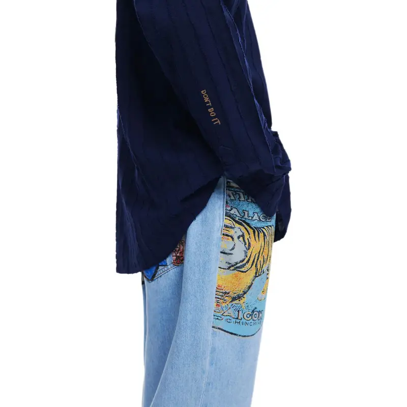 Desigual Shirts Men Marine Blue-5