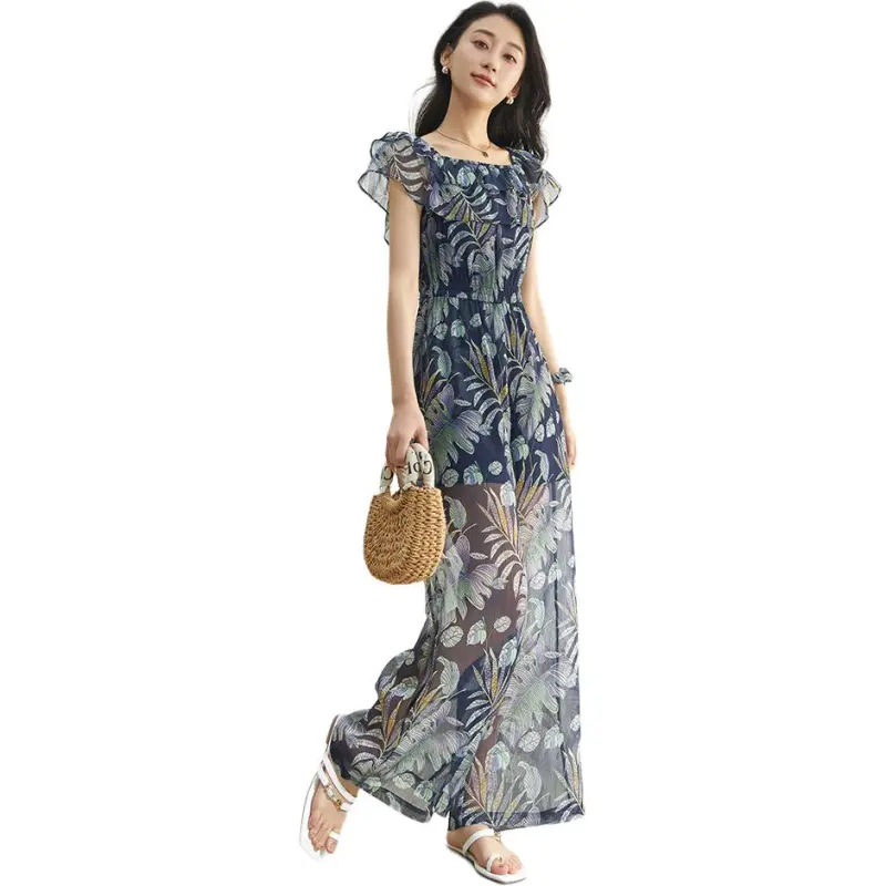 XIRAN Jumpsuits Women's Navy Blue-1