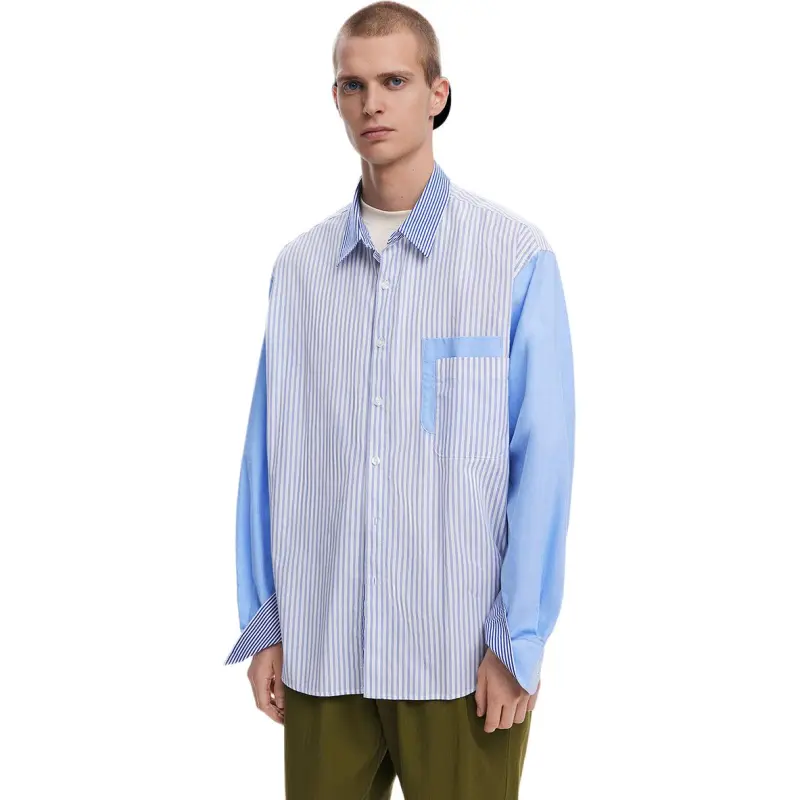 Desigual Shirts Men Aqua Blue-4