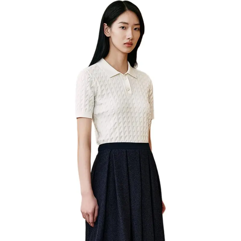 INSUN Polo Shirts Women's White-3