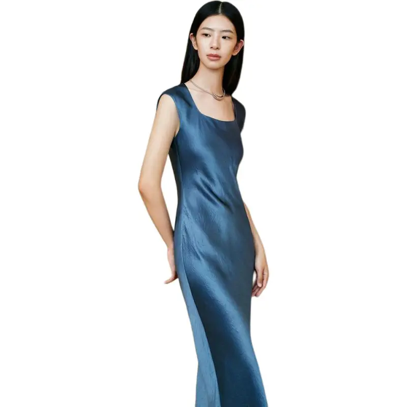 INSUN Sleeveless Dresses Women's Ice Blue-5