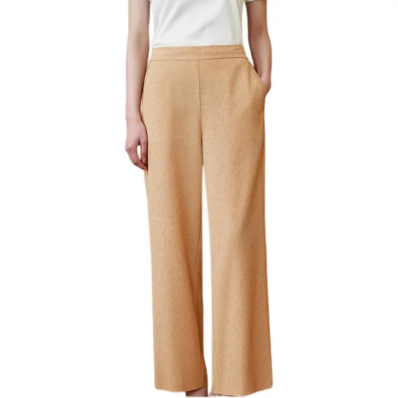 INSUN Casual Pants Women's Medium Yellow-4