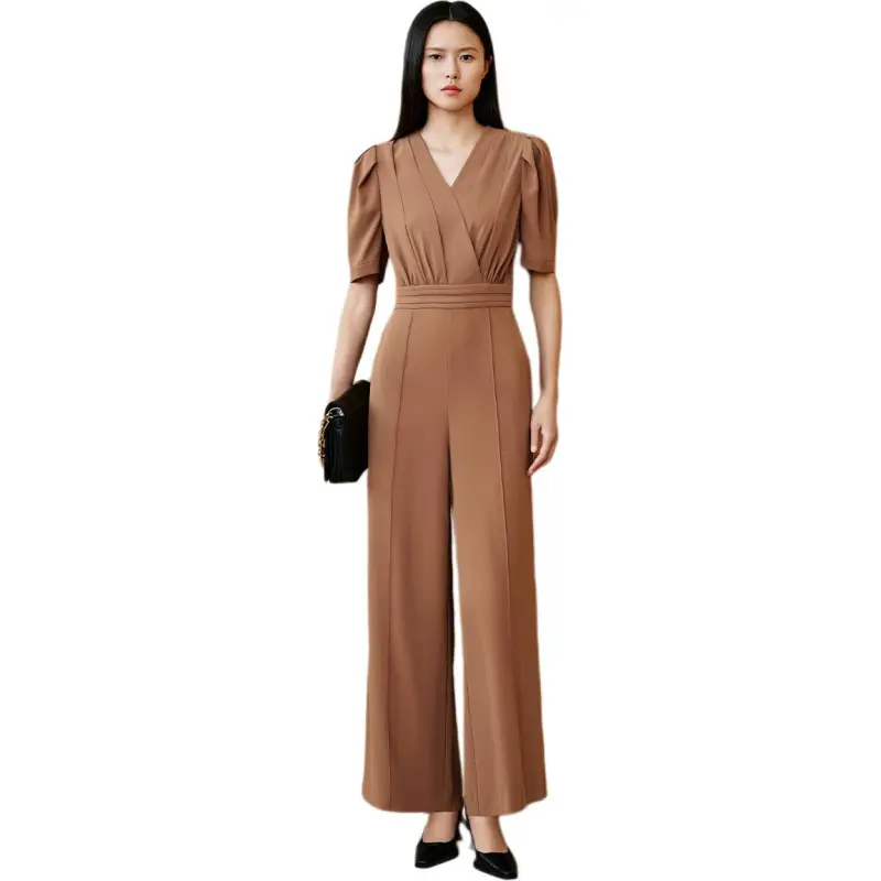 INSUN Jumpsuits Women's Caramel-1