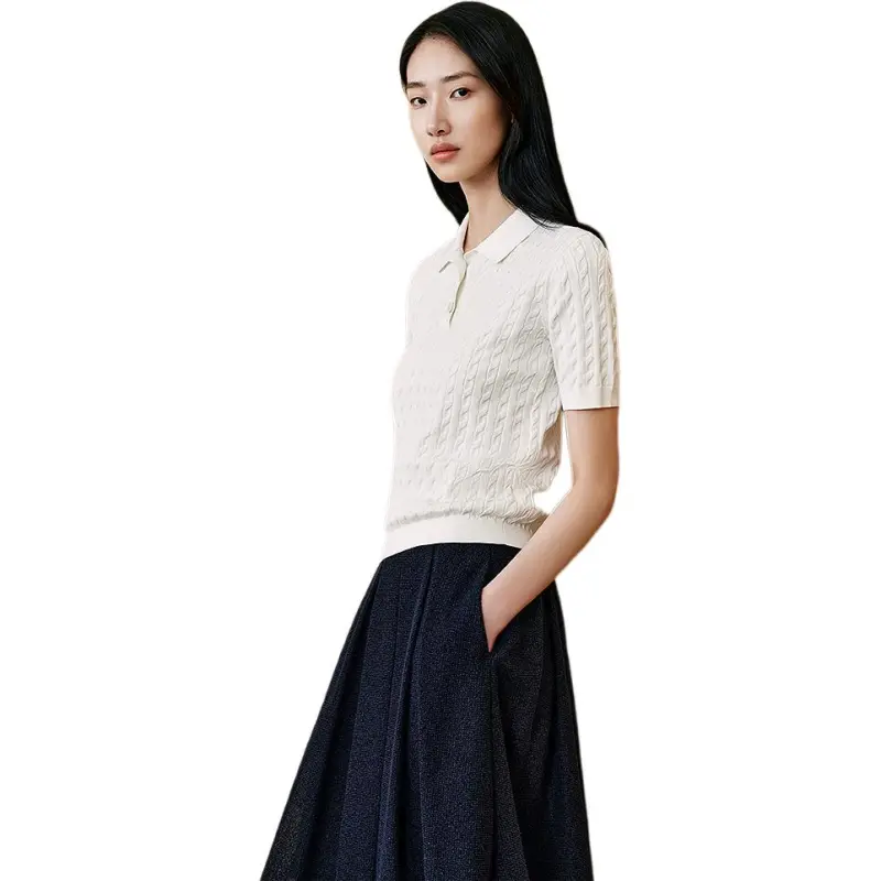 INSUN Polo Shirts Women's White-4