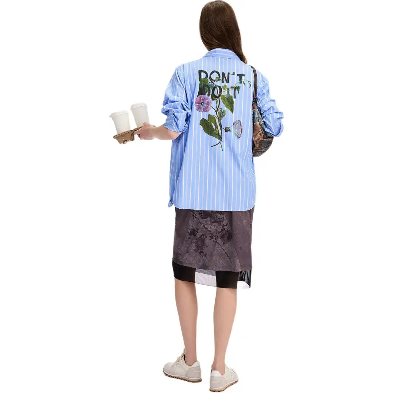 Desigual Shirts Women's Light Blue-4