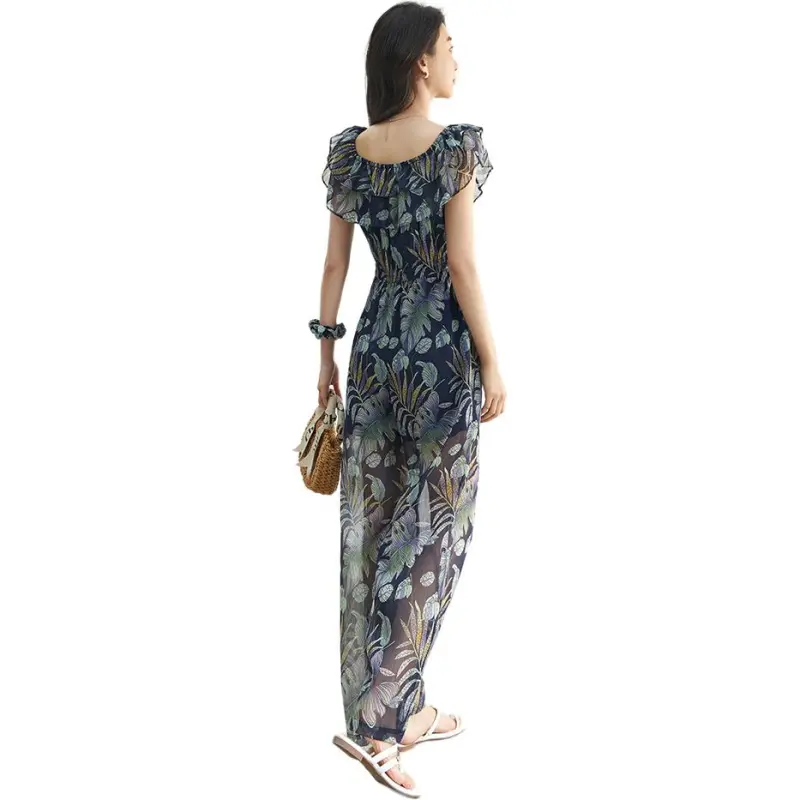 XIRAN Jumpsuits Women's Navy Blue-3