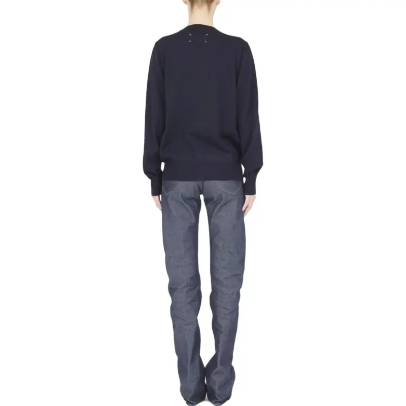 Maison Margiela Logo Motif Embroidered Buttoned Cardigan-3