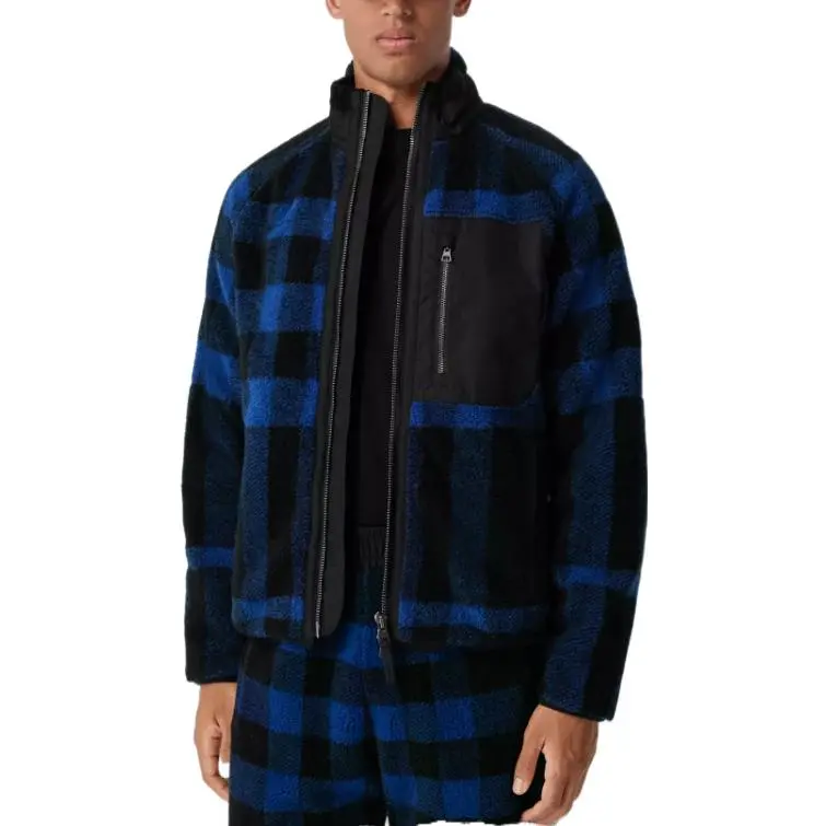 Burberry Exploded Check Fleece Funnel Neck Jacket-2
