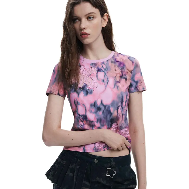 Desigual T Shirts Women's Foundation With Pattern-2