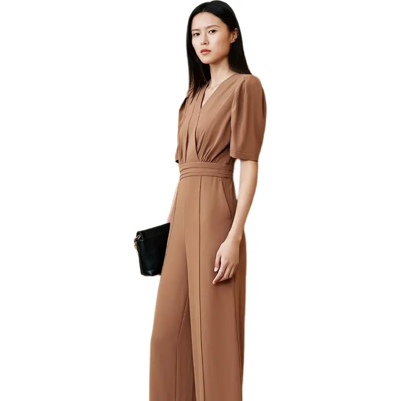 INSUN Jumpsuits Women's Caramel-2