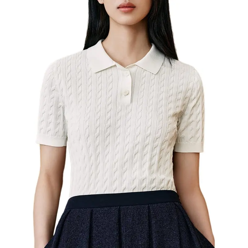 INSUN Polo Shirts Women's White-5