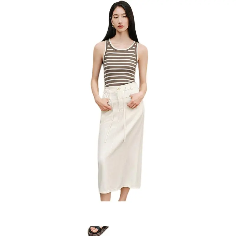 INSUN Tank Tops Women's Khaki-1