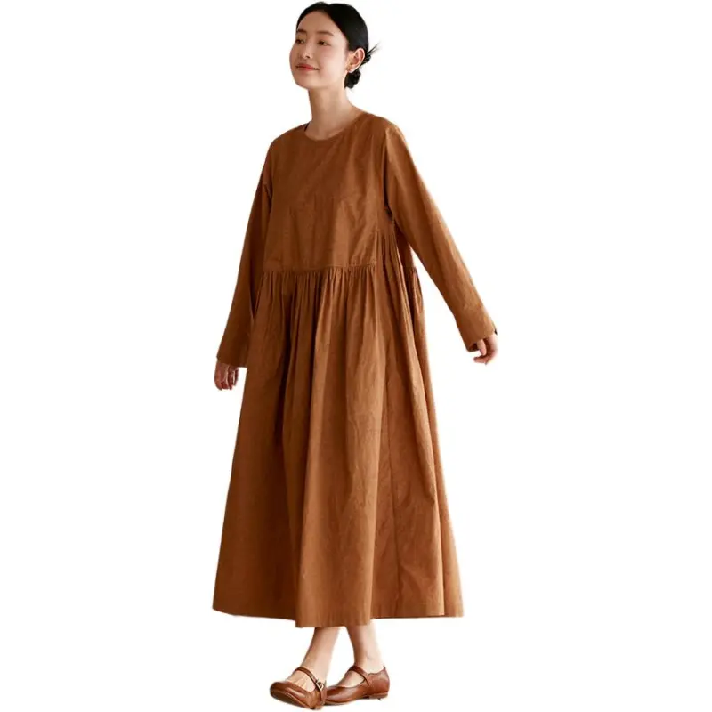 JIXIANGYUER Long Sleeved Dress Women's-3