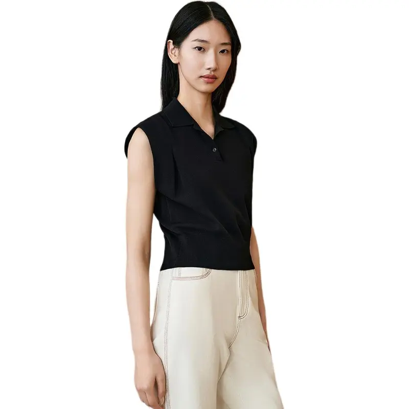 INSUN Polo Shirts Women's Black-3