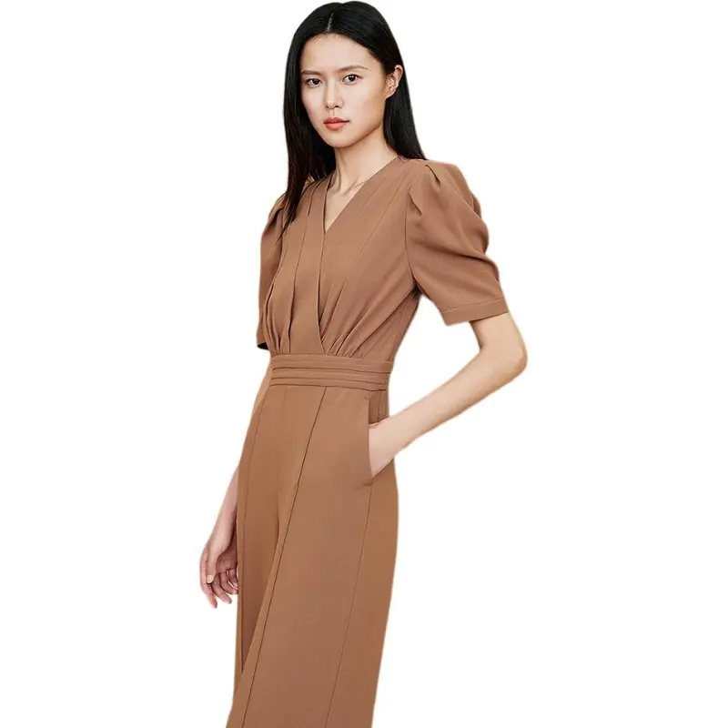 INSUN Jumpsuits Women's Caramel-3