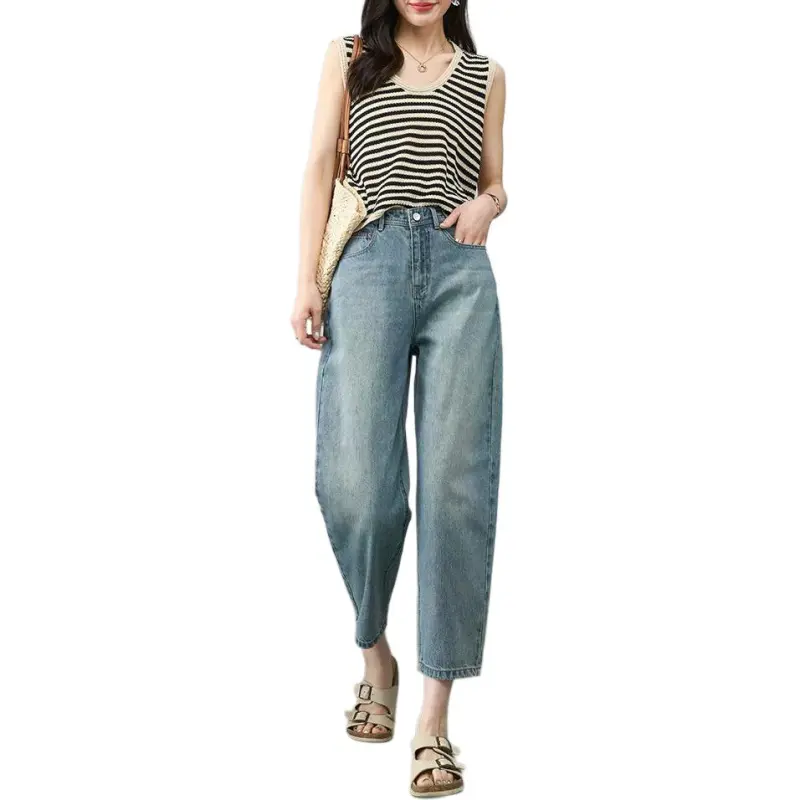YALIDA Jeans Women's Vintage Blue-2
