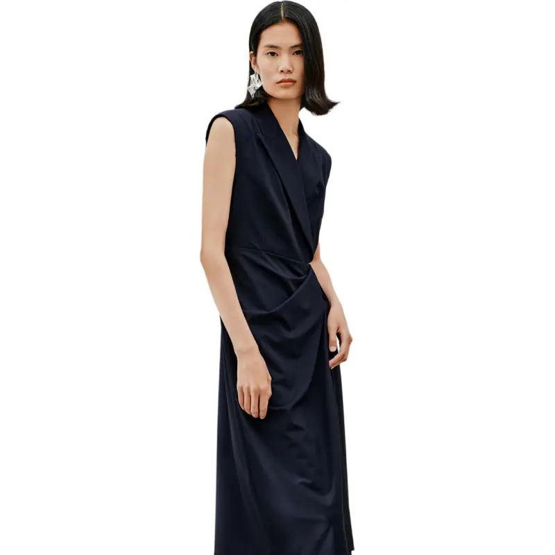INSUN Sleeveless Dresses Women's Navy Blue-1