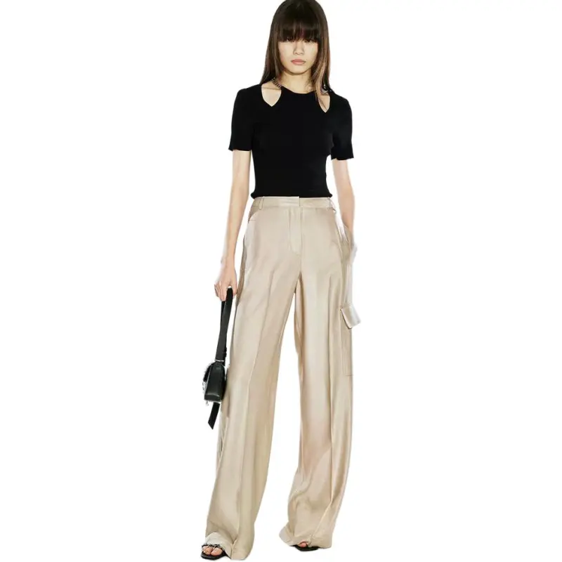 COVERINS Casual Pants Women's Champagne Gold-2