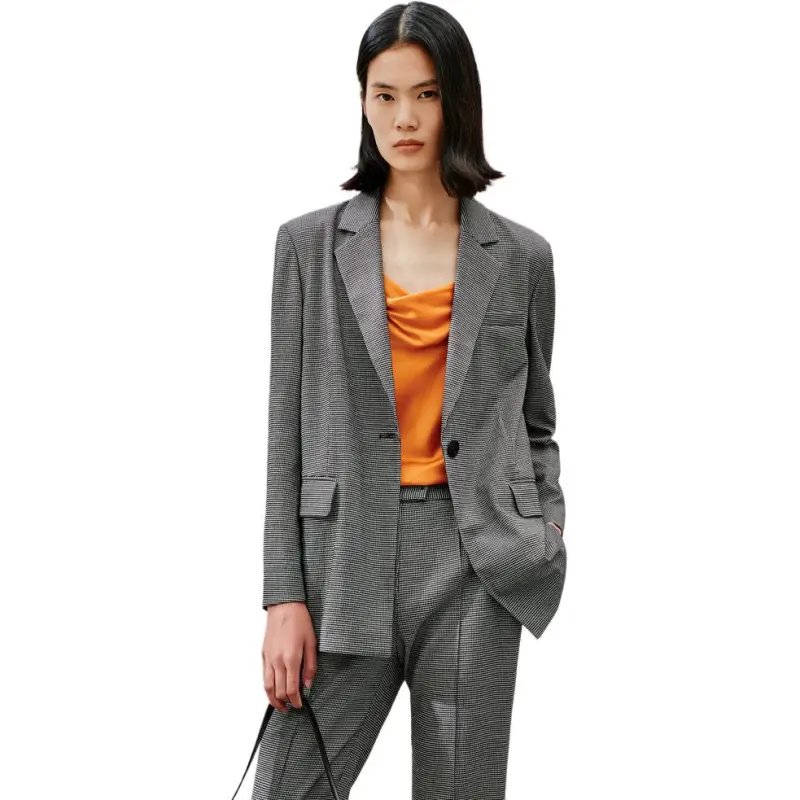INSUN Business Suits Women's Black White-2
