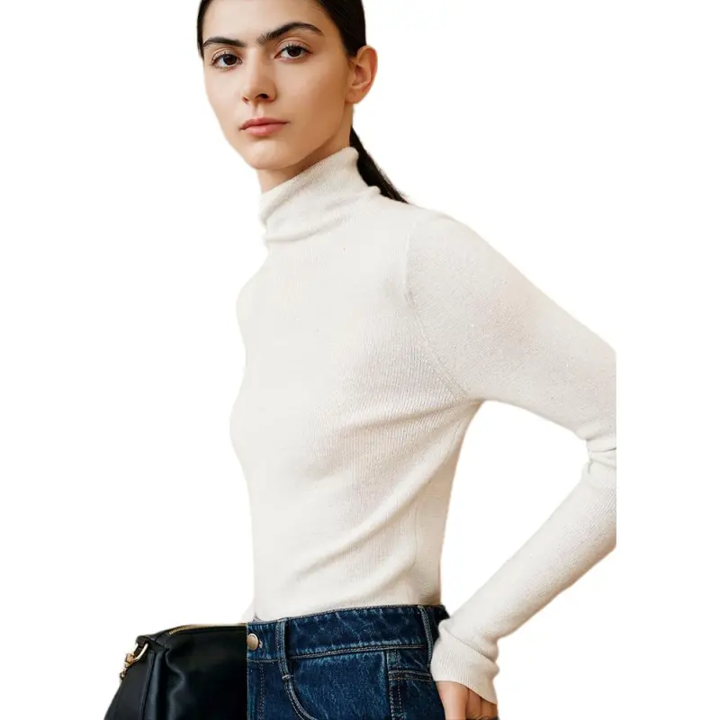 INSUN Cashmere Sweaters Women's Light Apricot-3