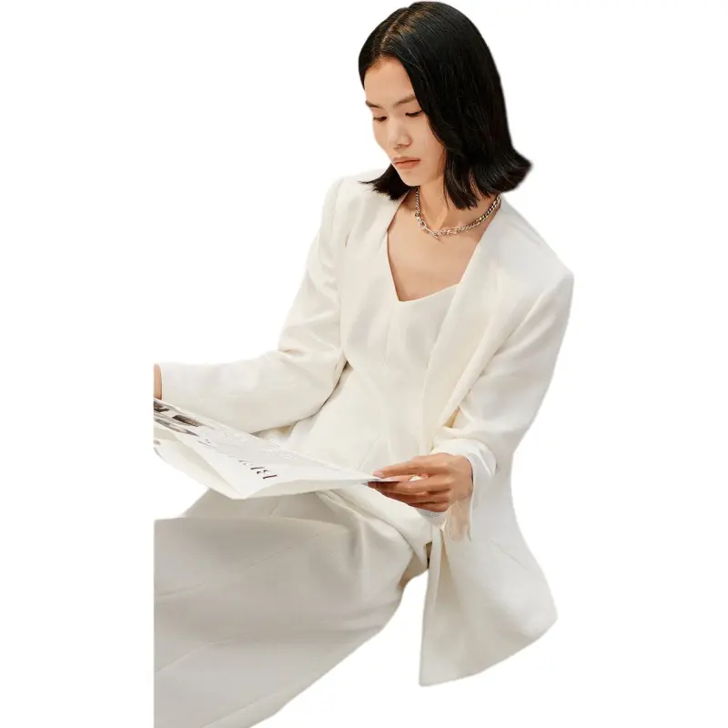 INSUN Business Suits Women's White-3