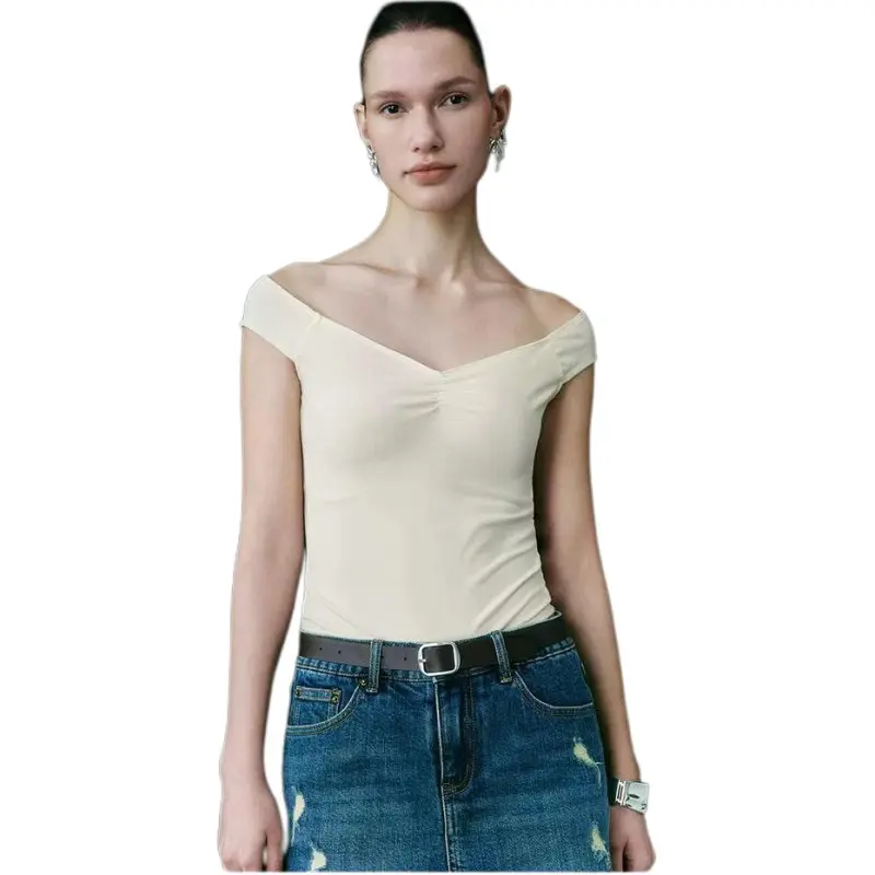 URBAN REVIVO Regular T Shirt Women's Pink White-1