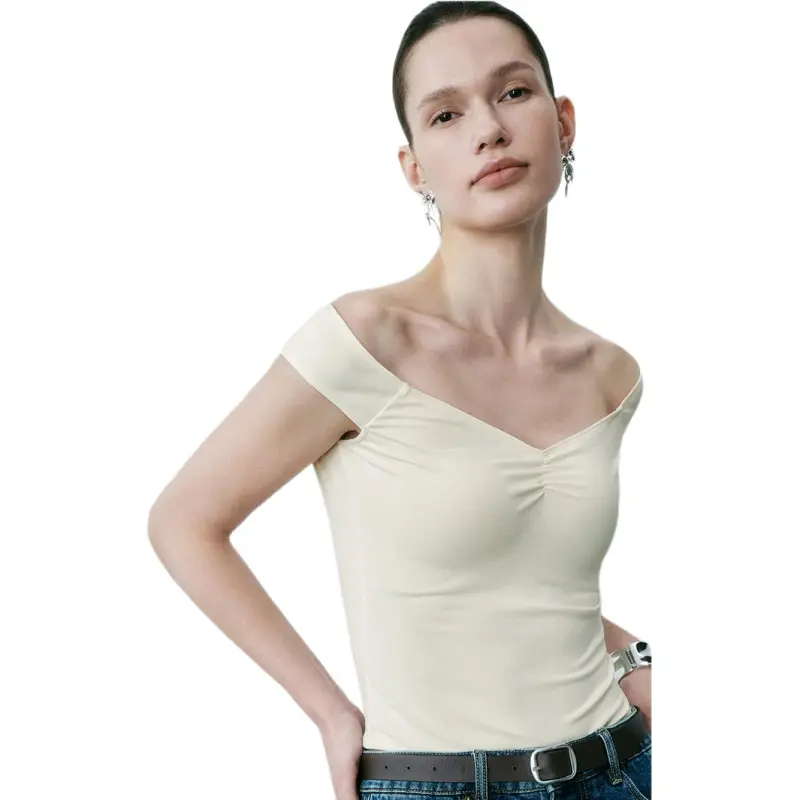 URBAN REVIVO Regular T Shirt Women's Pink White-3