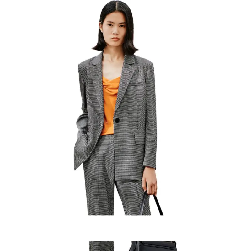 INSUN Business Suits Women's Black White-4