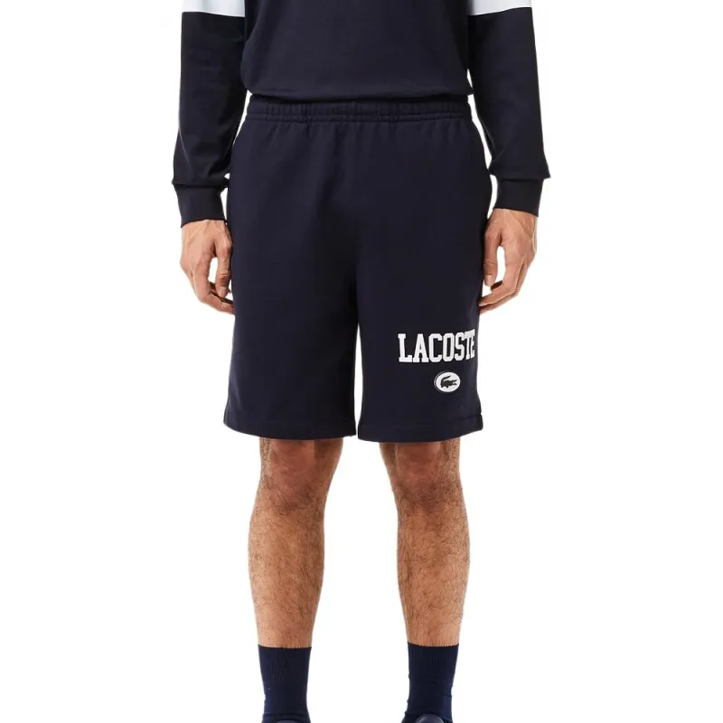 LACOSTE Logo print Organic Cotton Shorts-1
