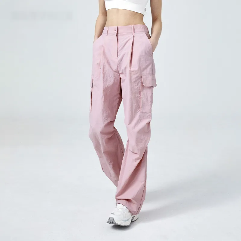 XEXYMIX Cargo Pants Women's Light Pink-2