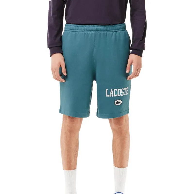 LACOSTE Logo print Organic Cotton Shorts-4