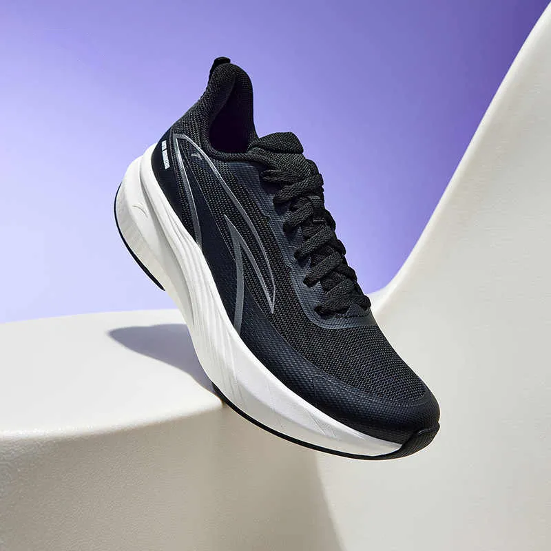 Anta Cloud Trail Slip Resistant Lightweight Wear Resistant Low Top Casual Running Shoes Women's Black-1