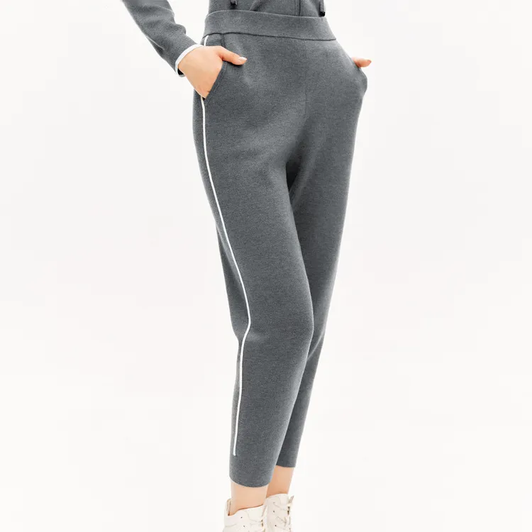 PSALTER Knitted Sweatpants Women's Gray-3