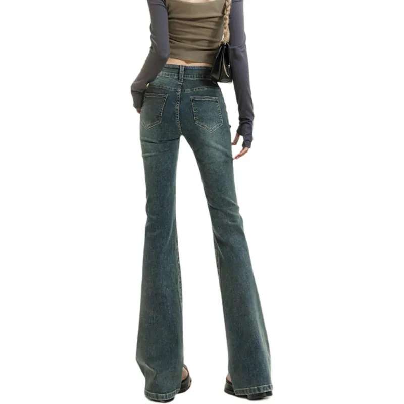 FAWENXIANGZI Jeans Women's Nostalgic Blue-0